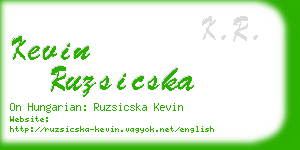 kevin ruzsicska business card